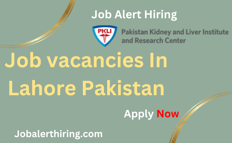 Job Vacancies In Lahore Pakistan